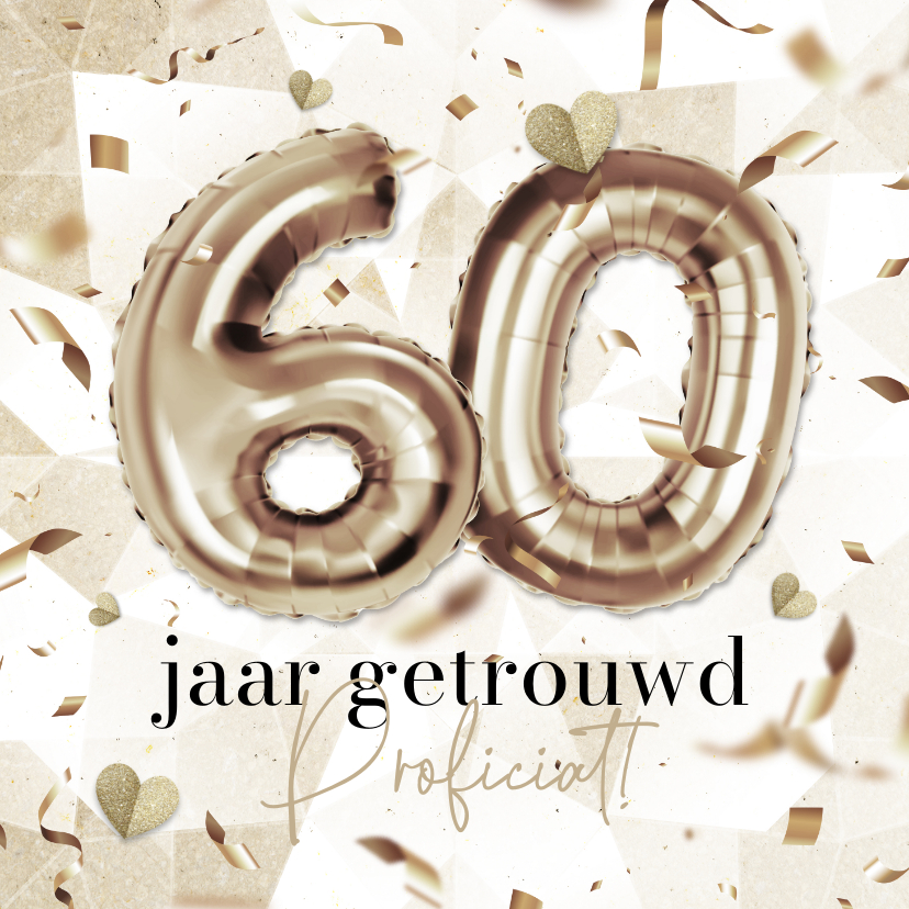 Felicitatiekaart Diamante Huwelijk 60 Jaar Kaartje2go Felicitatiekaart Diamante Huwelijk 60 Jaar Kaartje2go