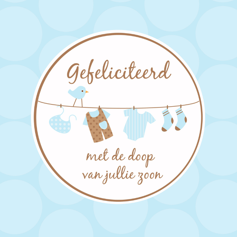 Felicitatiekaarten - Felicitatiekaart doop zoon