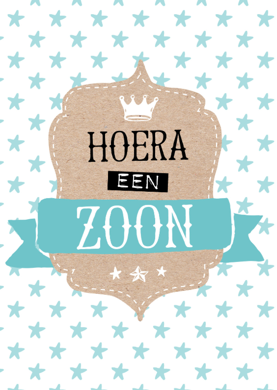 Felicitatiekaart geboorte kroon - Felicitatiekaarten Felicitatiekaarten - Felicitatiekaart geboorte kroon