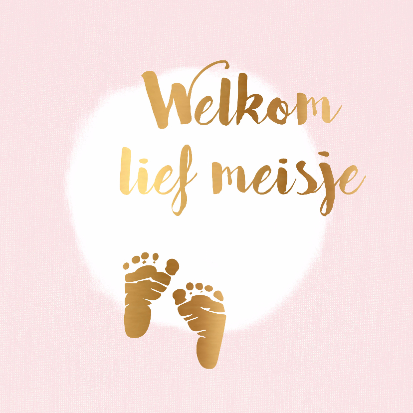 felicitatiekaart geboorte meisje met voetjes - Felicitatiekaarten Felicitatiekaarten - felicitatiekaart geboorte meisje met voetjes
