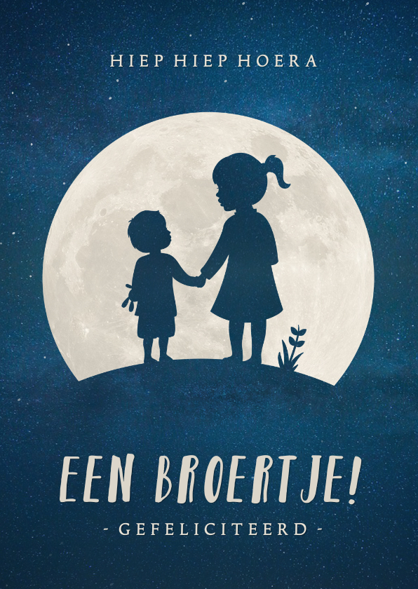 Felicitatiekaarten - Felicitatiekaart geboorte zoon - grote zus met broertje 