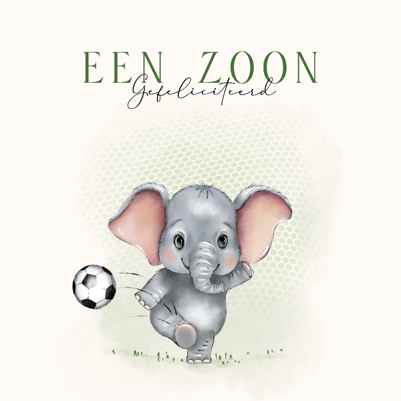Felicitatiekaart geboorte zoon voetbal - Felicitatiekaarten Felicitatiekaarten - Felicitatiekaart geboorte zoon voetbal