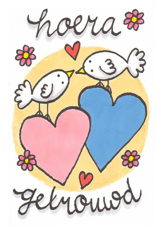felicitatiekaart getrouwd duiven - Felicitatiekaarten Felicitatiekaarten - felicitatiekaart getrouwd duiven