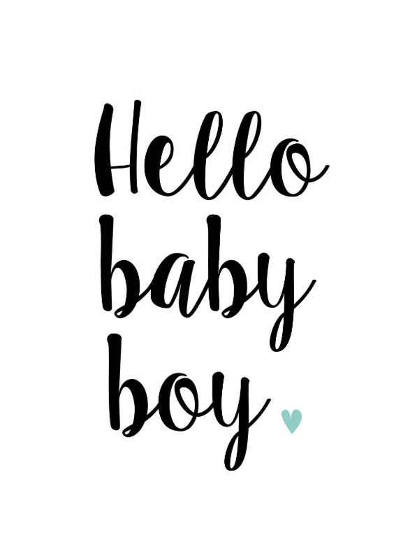 Felicitatiekaart Hello Baby Boy - Felicitatiekaarten Felicitatiekaarten - Felicitatiekaart Hello Baby Boy