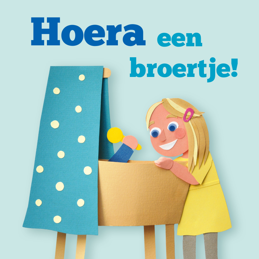 Felicitatiekaarten - Felicitatiekaart Hoera een broertje!