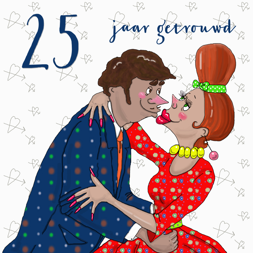 Felicitatiekaarten - Felicitatiekaart huwelijksjubileum echte liefde