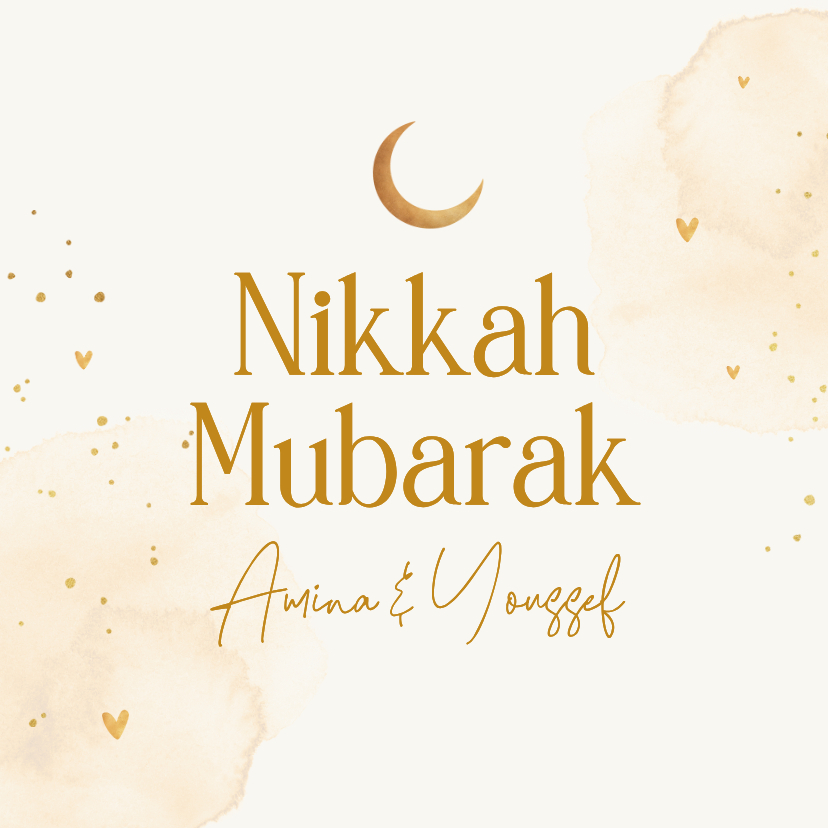 Felicitatiekaart Islamitisch huwelijk Nikkah Mubarak liefde - Felicitatiekaarten Felicitatiekaarten - Felicitatiekaart Islamitisch huwelijk Nikkah Mubarak liefde