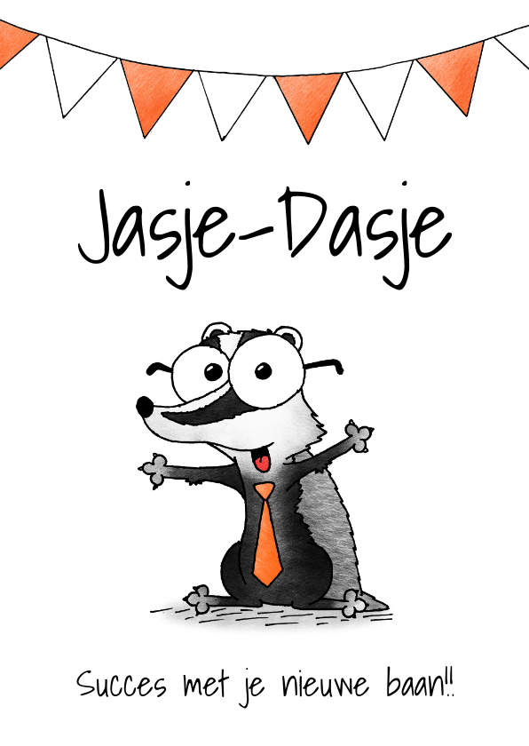 Felicitatiekaart jasje-dasje - succes met je nieuwe baan - Felicitatiekaarten Felicitatiekaarten - Felicitatiekaart jasje-dasje - succes met je nieuwe baan