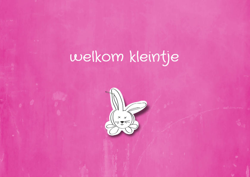 Felicitatiekaart Kleintje Konijntje Meisje - Felicitatiekaarten Felicitatiekaarten - Felicitatiekaart Kleintje Konijntje Meisje