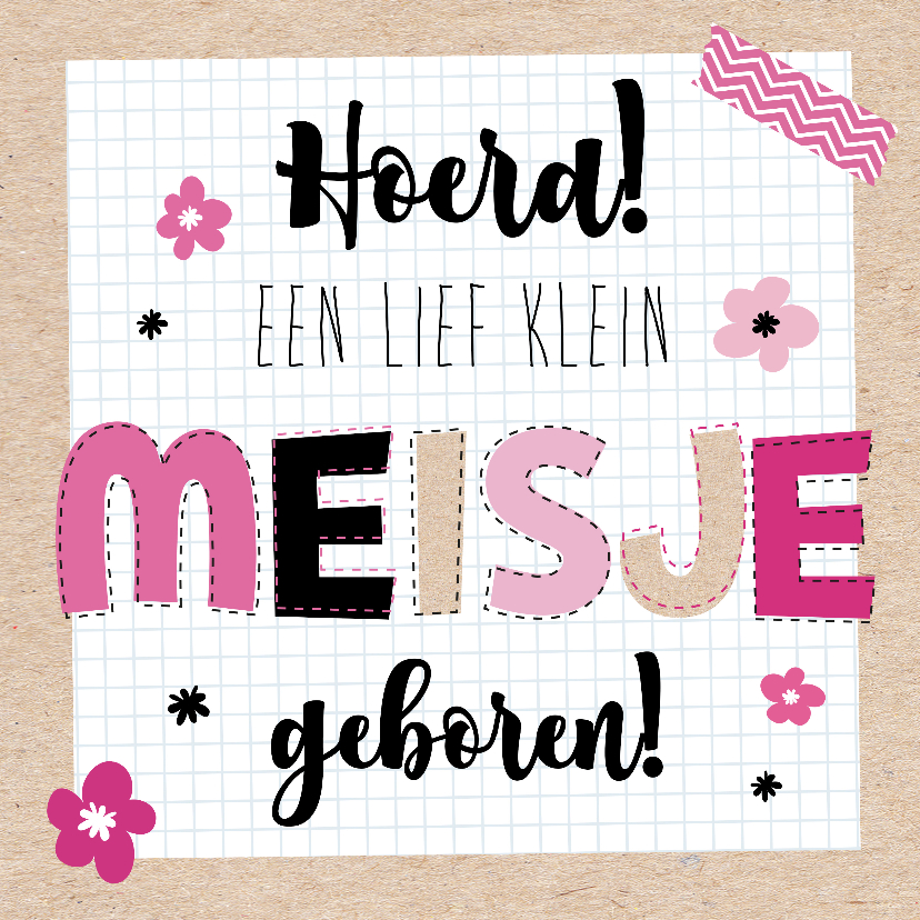 Felicitatiekaart lief en klein - Felicitatiekaarten Felicitatiekaarten - Felicitatiekaart lief en klein