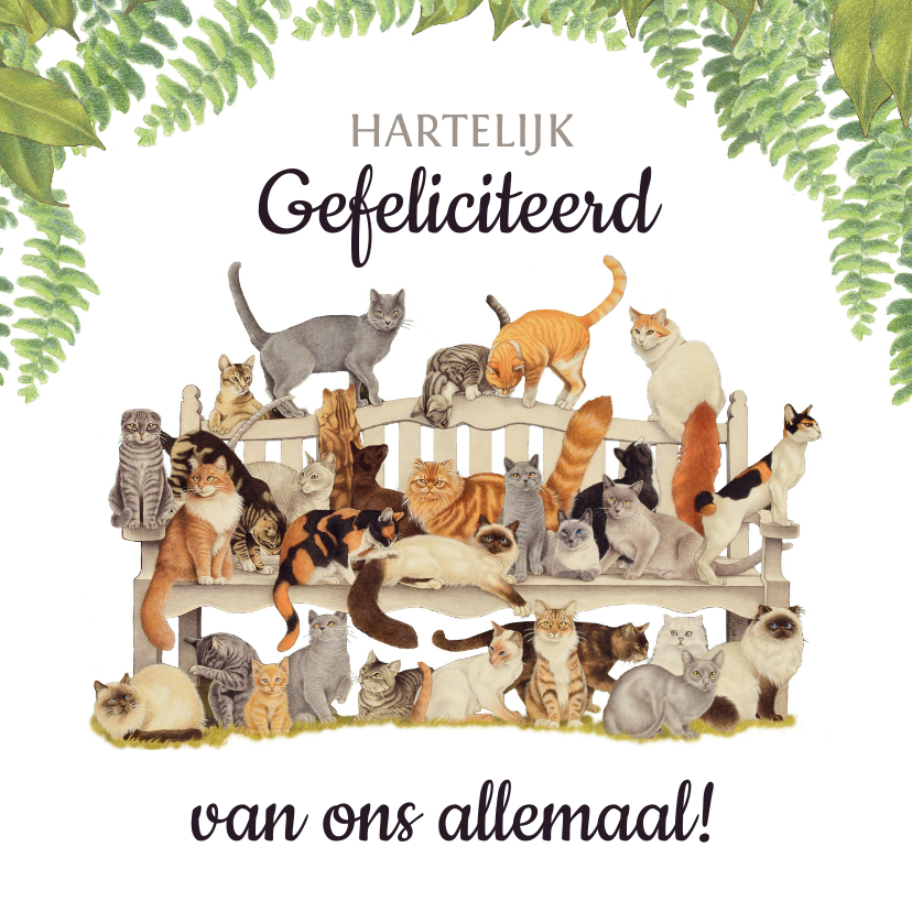 Felicitatiekaarten - Felicitatiekaart met gezellige beestenboel!