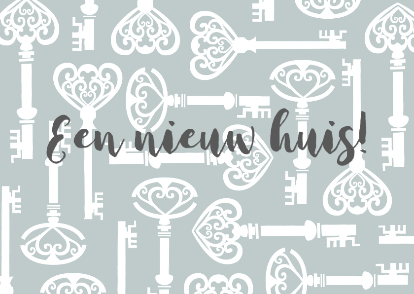 Felicitatiekaart nieuw huis sleutels - Felicitatiekaarten Felicitatiekaarten - Felicitatiekaart nieuw huis sleutels