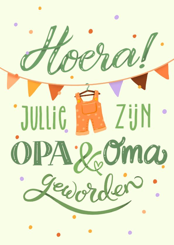 Felicitatiekaarten - Felicitatiekaart nieuwe opa en oma