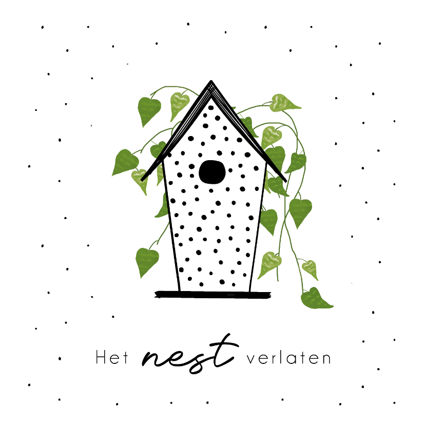 Felicitatiekaarten - Felicitatiekaart nieuwe woning - het nest verlaten
