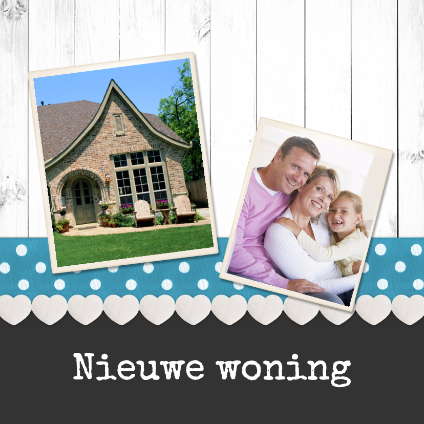 Felicitatiekaart nieuwe woning veel geluk - Felicitatiekaarten Felicitatiekaarten - Felicitatiekaart nieuwe woning veel geluk