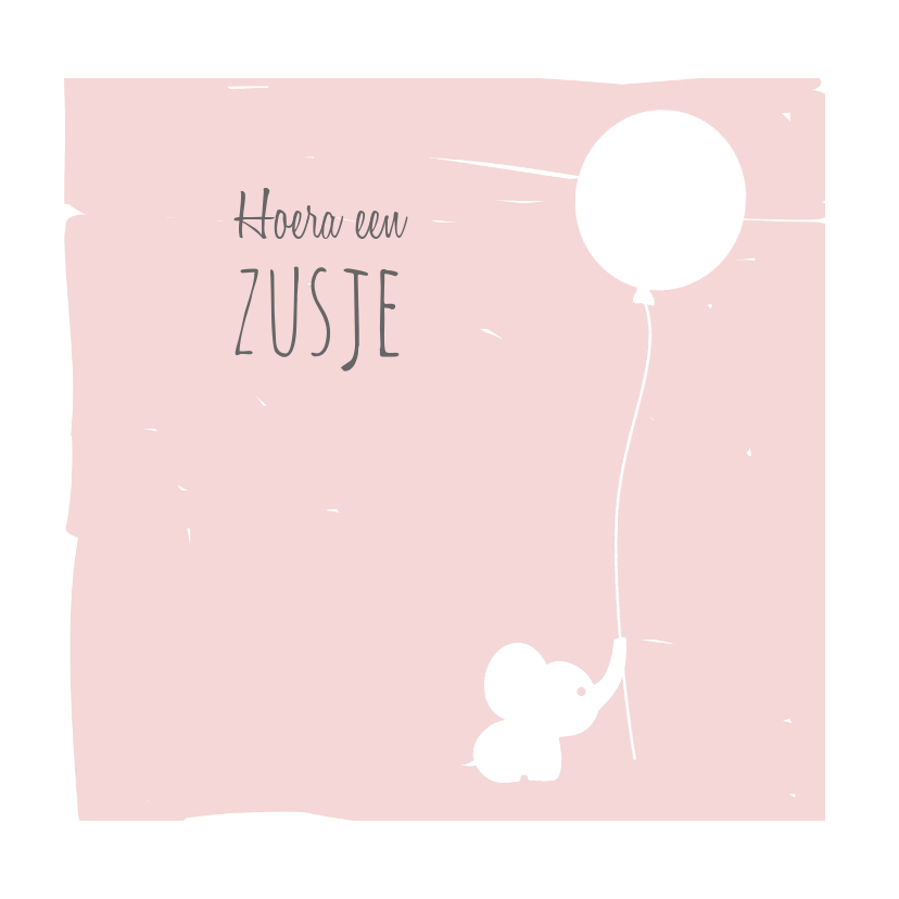 Felicitatiekaart olli roze - Felicitatiekaarten Felicitatiekaarten - Felicitatiekaart olli roze