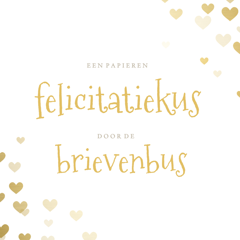 Felicitatiekaarten - Felicitatiekaart papieren kus door de brievenbus