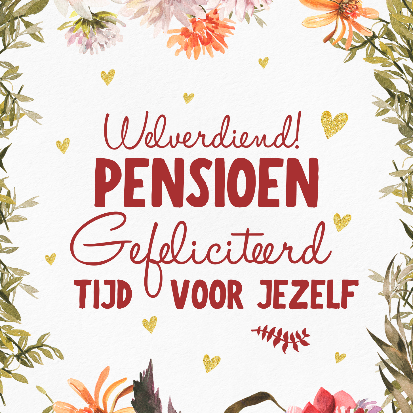 Felicitatiekaarten - Felicitatiekaart pensioen tijd voor jezelf