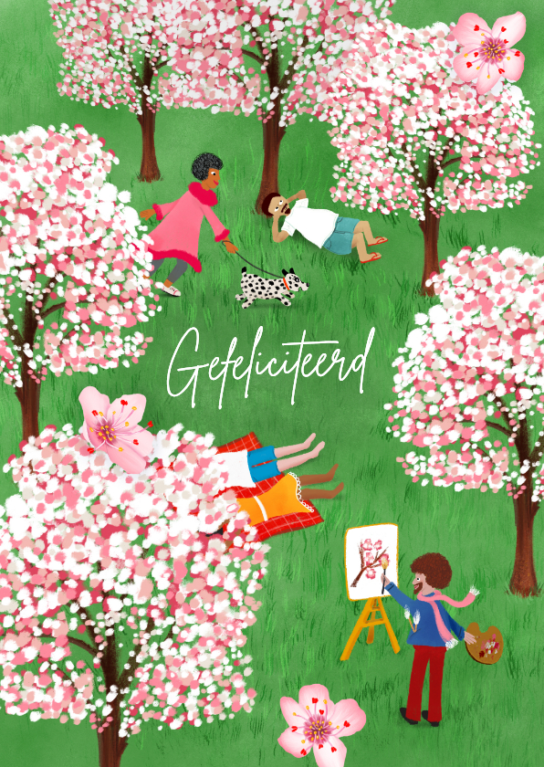 Felicitatiekaarten - Felicitatiekaart 'Sakura'