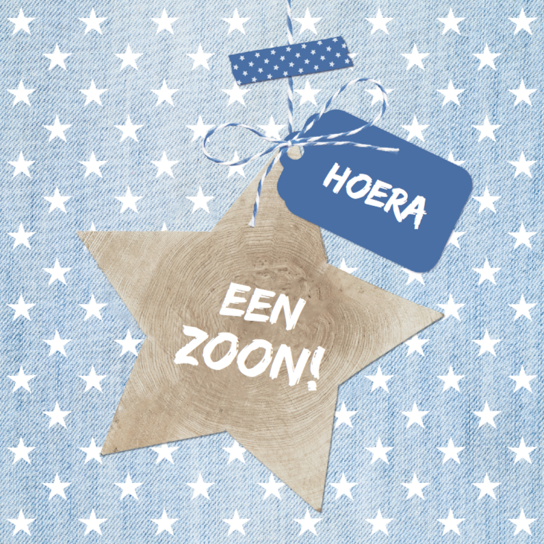Felicitatiekaart Spijkerstof - Felicitatiekaarten Felicitatiekaarten - Felicitatiekaart Spijkerstof