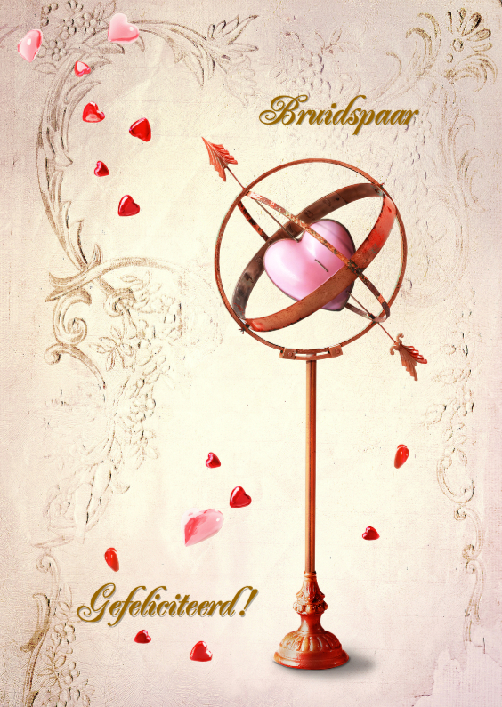 Felicitatiekaart trouwen hartjes SG - Felicitatiekaarten Felicitatiekaarten - Felicitatiekaart trouwen hartjes SG
