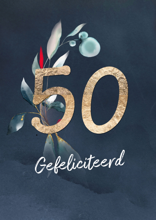 Spiksplinternieuw Felicitatiekaart voor 50 jaar gouden huwelijk | Kaartje2go YY-71