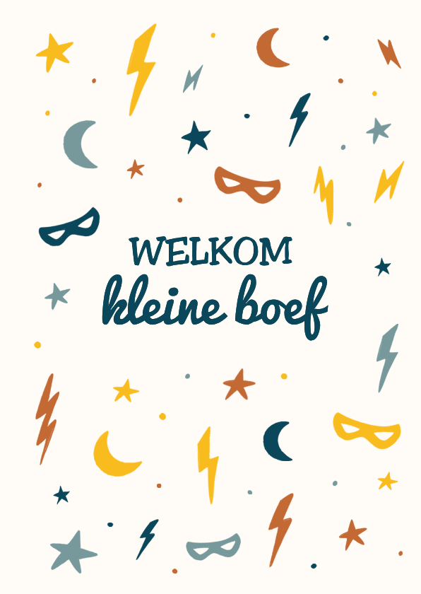Felicitatiekaarten - Felicitatiekaart voor geboorte van een klein boefje