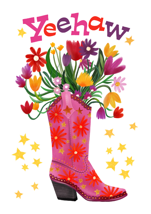 Felicitatiekaarten - Felicitatiekaart Yeehaw