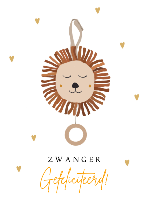 Felicitatiekaart zwanger muziekmobiel - Felicitatiekaarten Felicitatiekaarten - Felicitatiekaart zwanger muziekmobiel