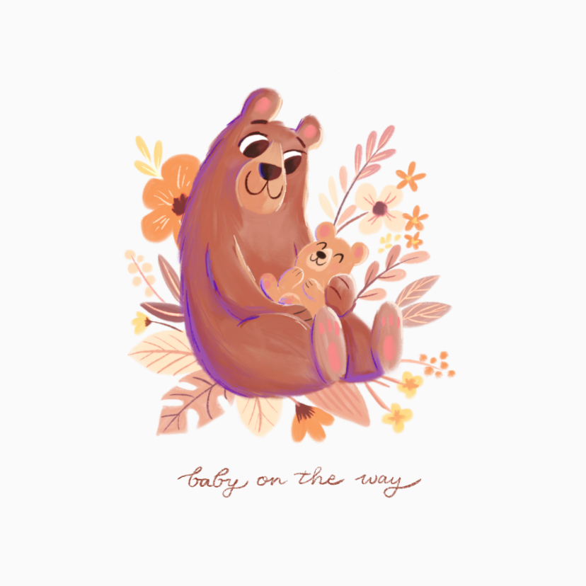 Felicitatiekaarten - Felicitatiekaart zwangerschap met beren