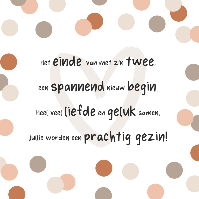 Felicitatiekaart Zwangerschap Zwanger Confetti Kaartje2go