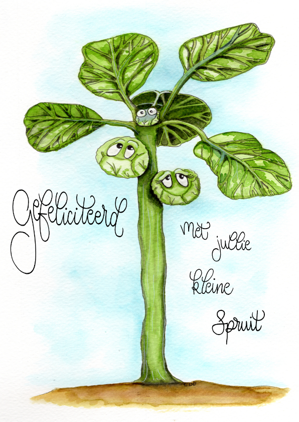 Felicitatiekaarten kleine spruit geboren - Felicitatiekaarten Felicitatiekaarten - Felicitatiekaarten kleine spruit geboren