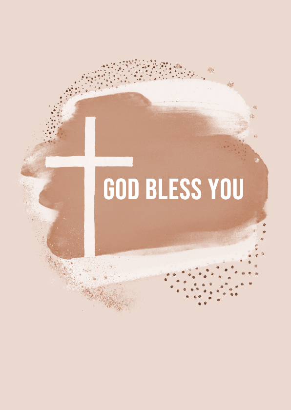 Felicitatiekaarten - Felicitatiekaartje doop nude kruis