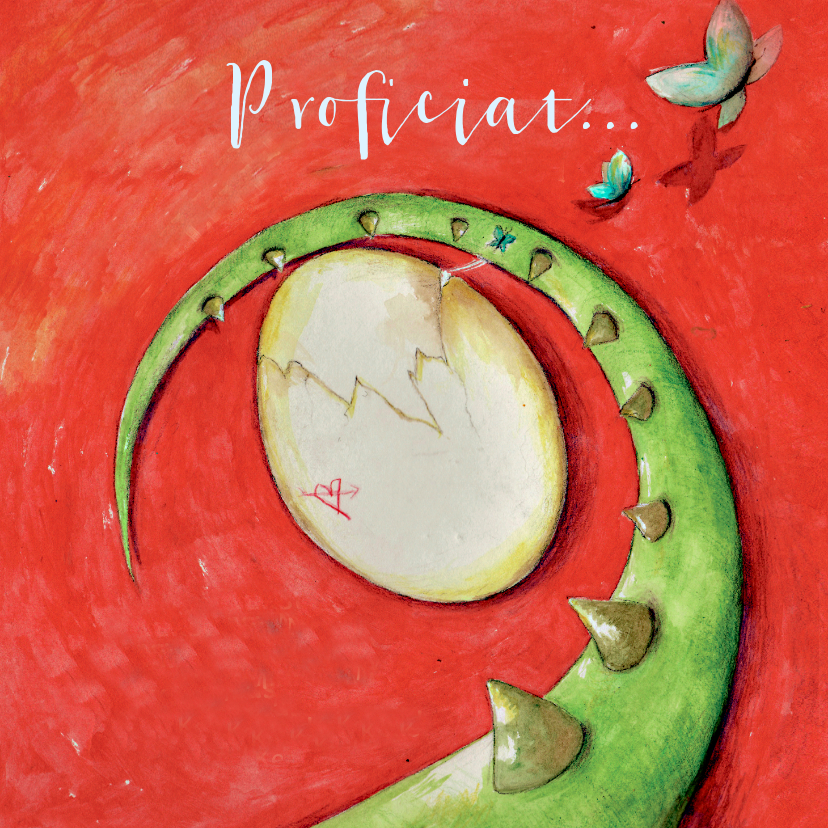 Felicitatiekaartje een draakje geboren - Felicitatiekaarten Felicitatiekaarten - Felicitatiekaartje een draakje geboren