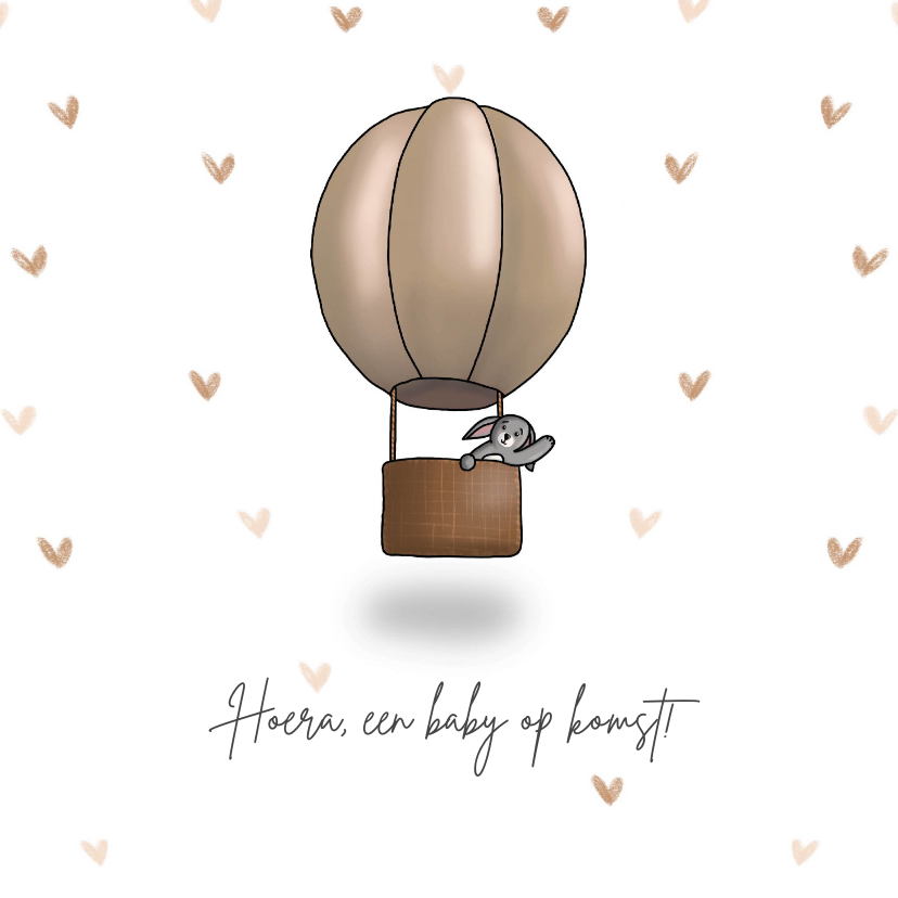 Felicitatiekaarten - Felicitatiekaartje hoera een baby op komst