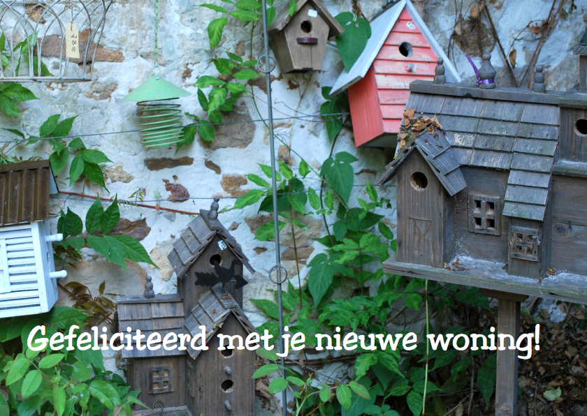 Fotokaart huisjes av - Felicitatiekaarten Felicitatiekaarten - Fotokaart huisjes av
