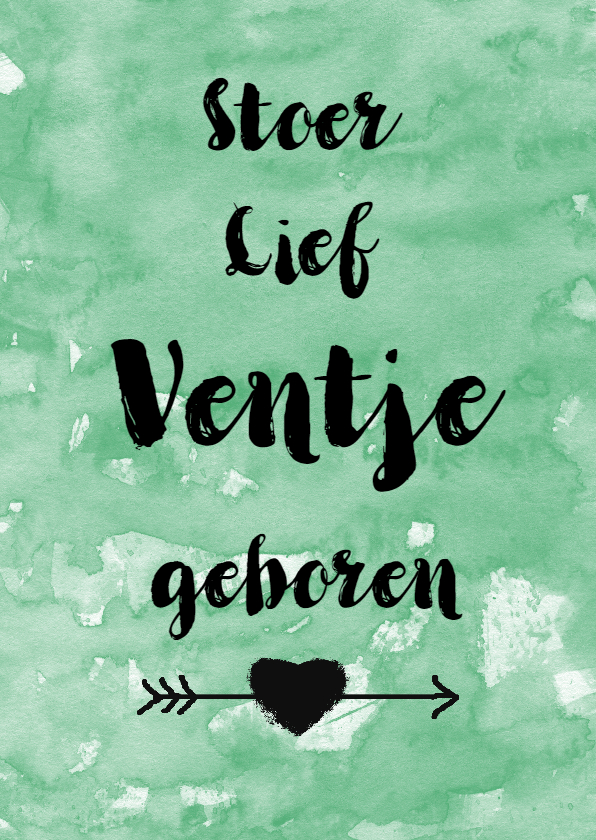 Geboorte Jongen waterverf - Felicitatiekaarten Felicitatiekaarten - Geboorte Jongen waterverf