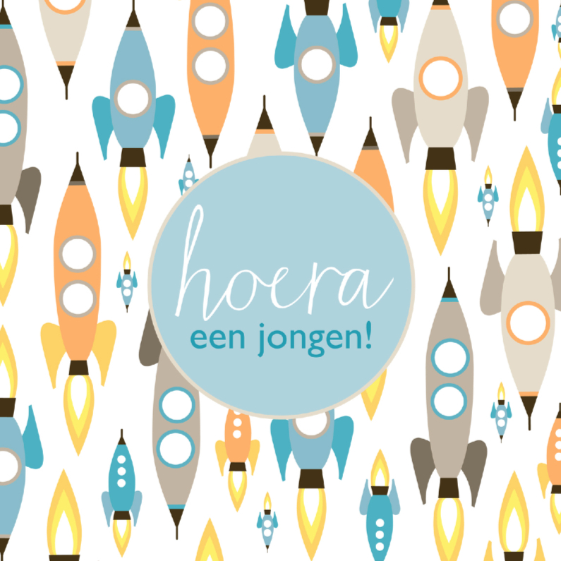 Geboortekaart jongen ruimteschip - Felicitatiekaarten Felicitatiekaarten - Geboortekaart jongen ruimteschip