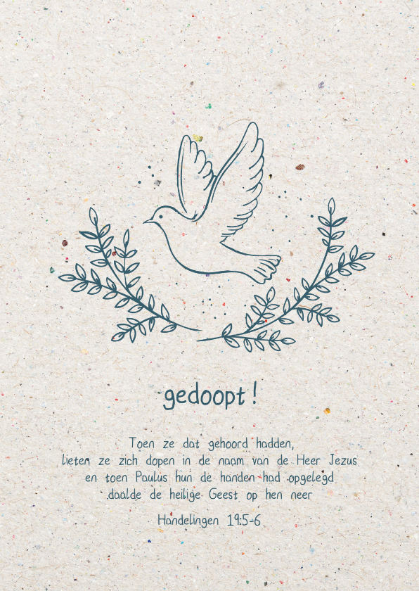 Felicitatiekaarten - Gedoopt! Sent hope - christelijke felicitatiekaart doop