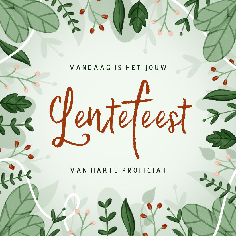 Gefeliciteerd met je lentefeest jungle - Felicitatiekaarten Felicitatiekaarten - Gefeliciteerd met je lentefeest jungle