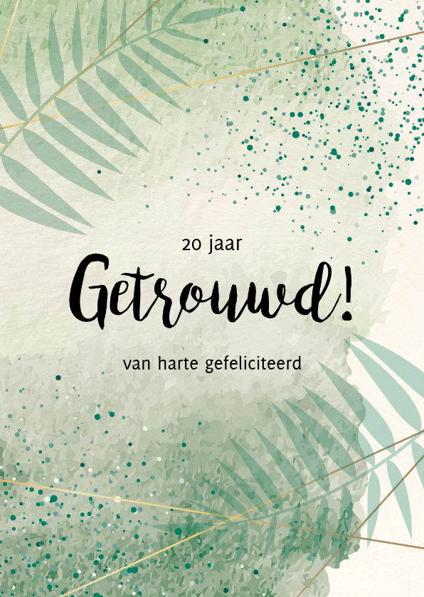 Wonderbaar Getrouwd van harte gefeliciteerd-watercolors | Kaartje2go RZ-56