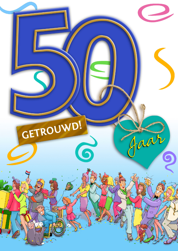 Ongebruikt Grappige felicitatie kaart 50 jaar samen | Kaartje2go JT-59