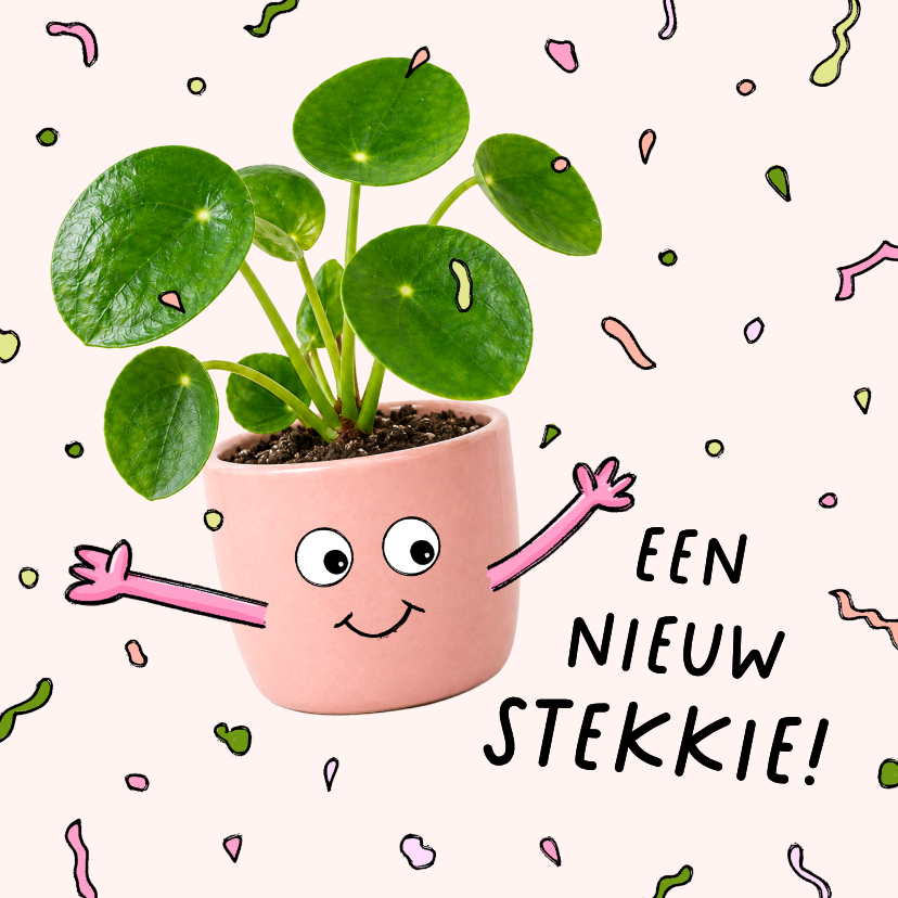 Felicitatiekaarten - Grappige felicitatiekaart voor nieuwe woning met stekkie