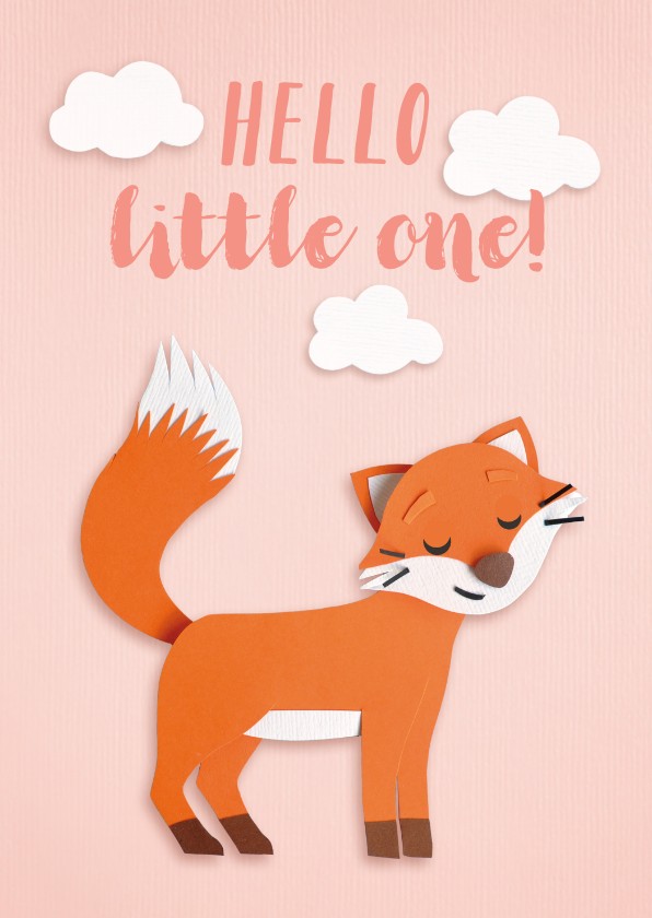 hallo little one vosje - Felicitatiekaarten Felicitatiekaarten - hallo little one vosje