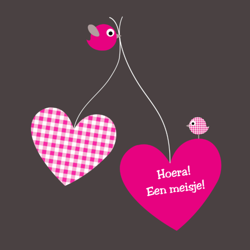 Hartjesballonnen met vogeltjes - Felicitatiekaarten Felicitatiekaarten - Hartjesballonnen met vogeltjes