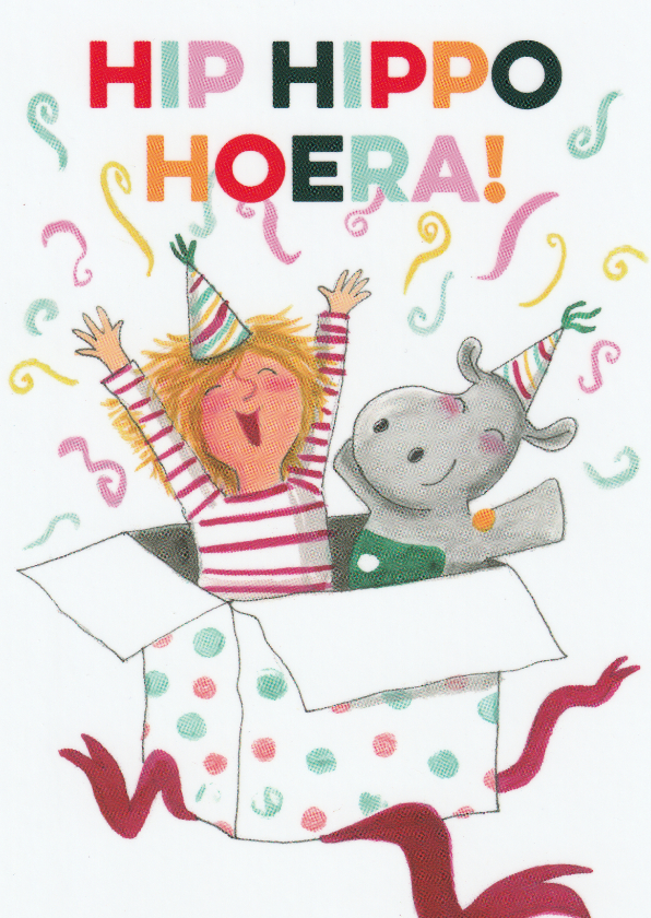Felicitatiekaarten - Hip Hippo Hoera