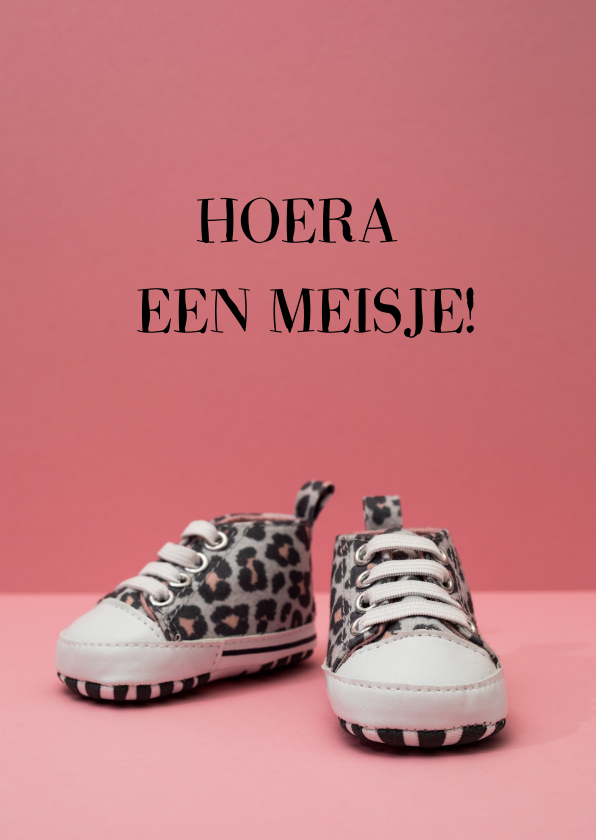 Hippe felicitatiekaart geboorte voor een meisje - Felicitatiekaarten Felicitatiekaarten - Hippe felicitatiekaart geboorte voor een meisje