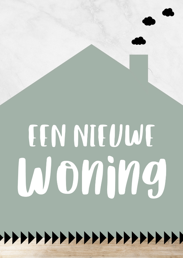 Felicitatiekaarten - Hippe wenskaart "Een nieuwe woning"