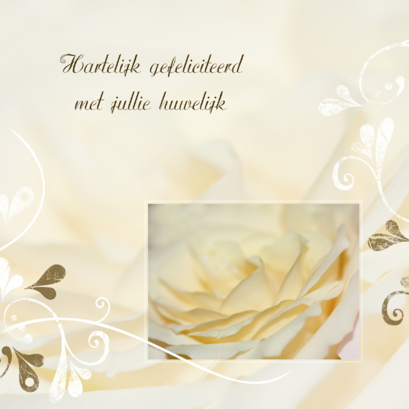 Huwelijk met rozen - Felicitatiekaarten Felicitatiekaarten - Huwelijk met rozen