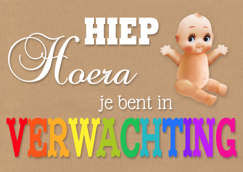 in verwachting poppetje - Felicitatiekaarten Felicitatiekaarten - in verwachting poppetje